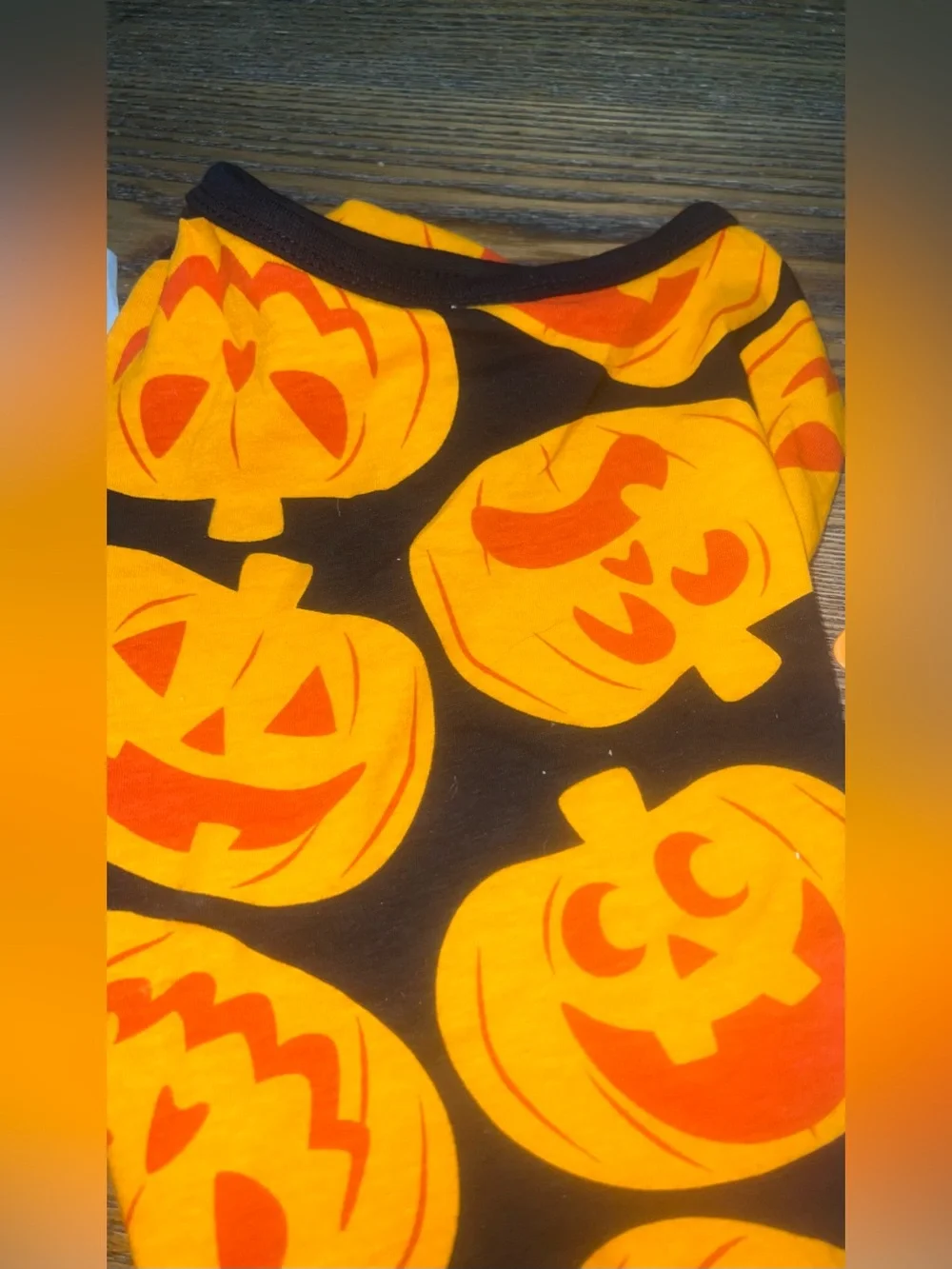 Hyde and Eek Dog/Cat Pumpkin Print Full-Body Pajama - S - New